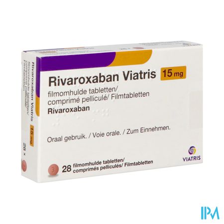 Rivaroxaban Viatris 15mg Comp Pell 28