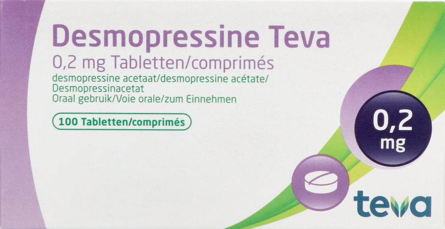 Desmopressine Teva 0,2mg Tabl 100 X 0,2mg 2