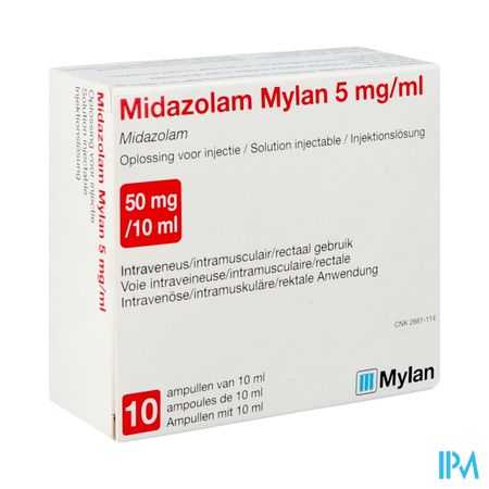 Midazolam Viatris 5 mg/ml sol. inj. i.m./i.v. amp. 10 x 10 ml