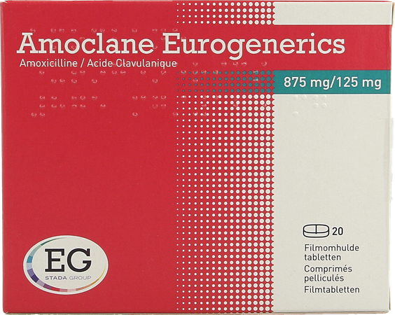 Amoclane Eurogenerics 875Mg/125Mg Filmomh Tabl  20 1