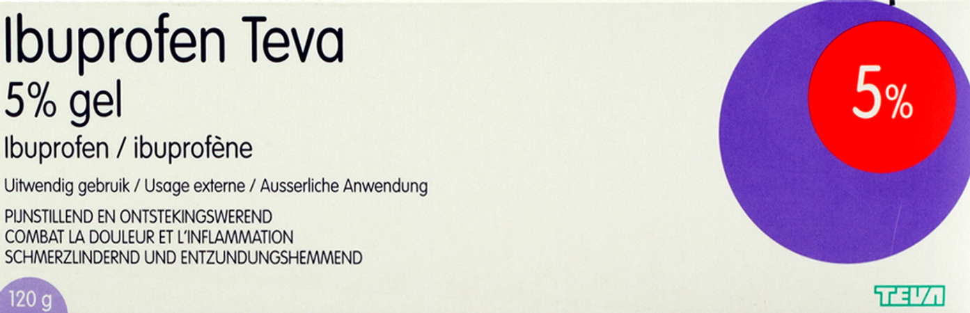 Ibuprofen Teva Gel Tube 120g 2