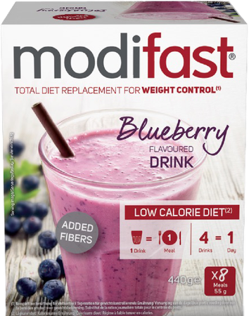Modifast Lcd Flavoured Drink Blueberry 8x55g 2
