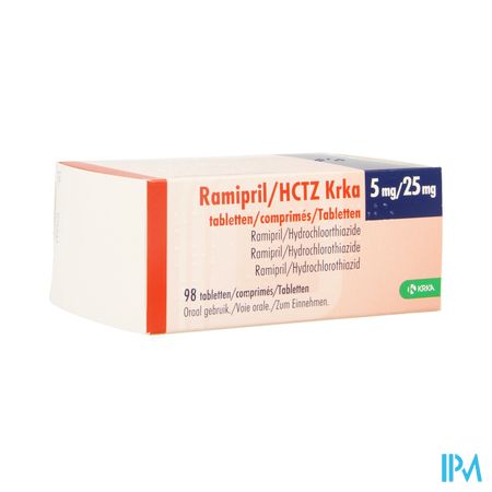 Ramipril Hctz Krka 5,0mg/25,0mg Comp 98