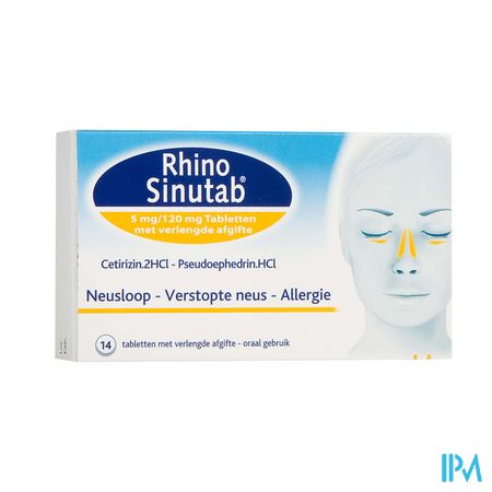 Rhinosinutab 120mg/5mg Verlengde Afgifte 14