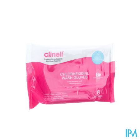 Clinell Gant Toilette 2% Chlorhexydine 8