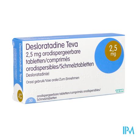 Desloratadine Teva 2,5mg Comp Orodisp 30 X 2,5mg