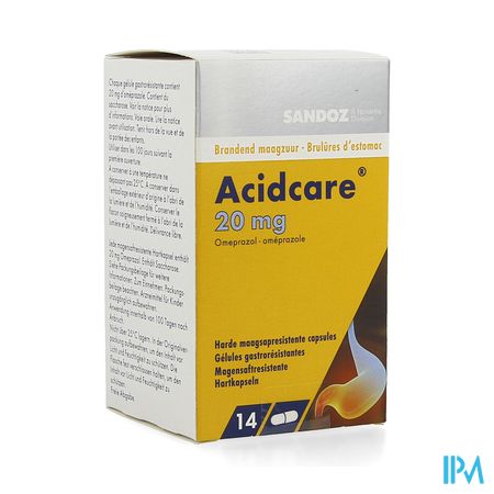 Acidcare 20mg Sandoz Caps Gastro Res 14 X 20mg