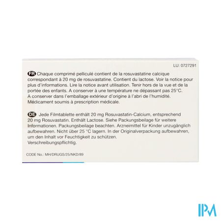 Rosuvastatine Viatris 20mg Comp Pell 28 1