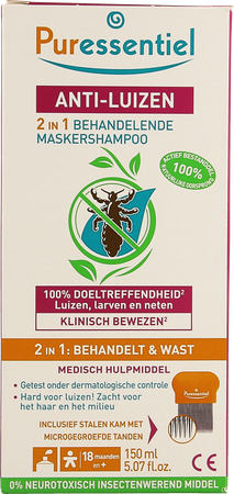 Puressentiel A/luizen Sh Behand. 2in1 150ml + Kam 1