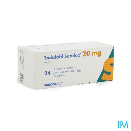 Tadalafil Sandoz 20,0mg Comp Pell 24 X 20,0mg