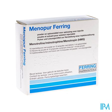 Menopur Ferring Pulv+solv Im/sc 10 2