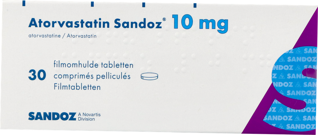 Atorvastatin 10mg Sandoz Filmomh Tabl 30 2