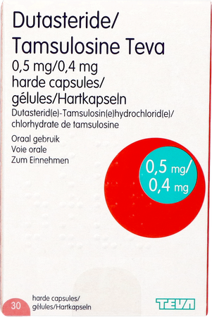 Dutasteride Tamsulosine Teva 0,5mg/0,4mg Caps 30 2