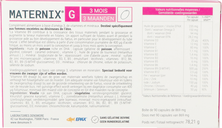 Maternix g Zwangerschap Caps 90 5