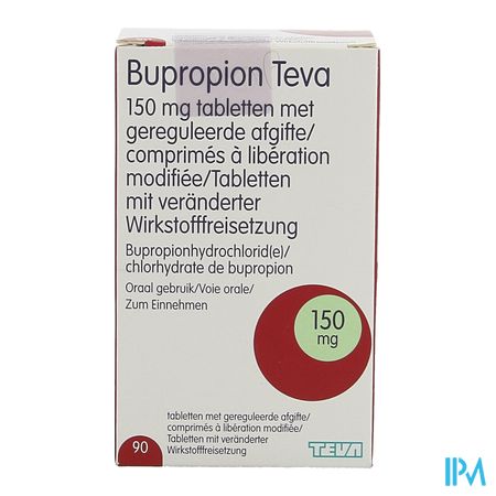 Bupropion Teva 150mg Geregul.afgifte Comp 90 5