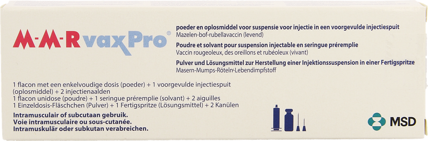 M-m-r Vaxpro Pdr+solv Opl Susp Inj Fl 1+sp+2 Nld 1