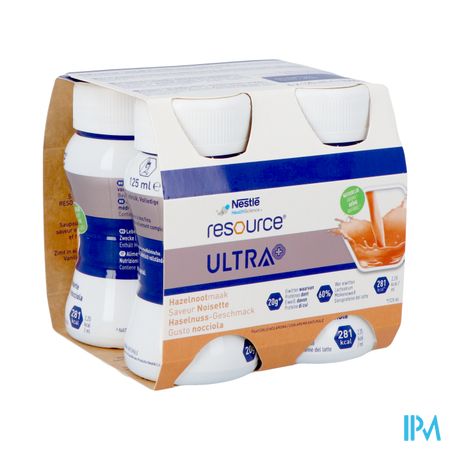 Resource Ultra+ Hazelnootsmaak 4x125ml