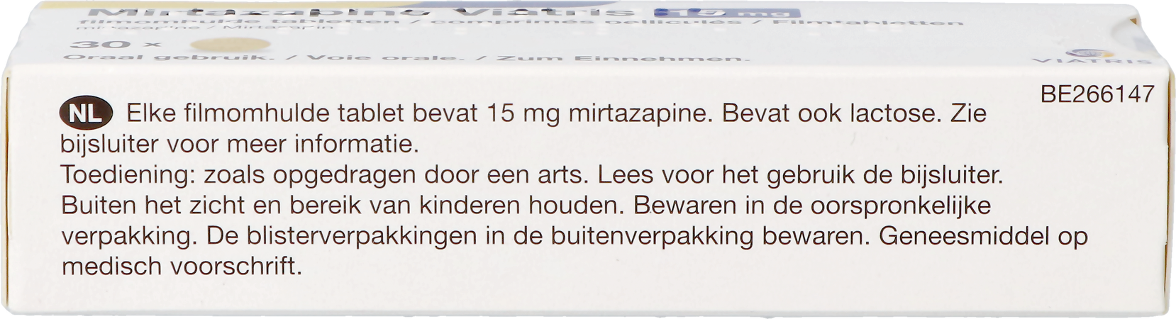 Mirtazapine Viatris 15mg Tabl 30 7