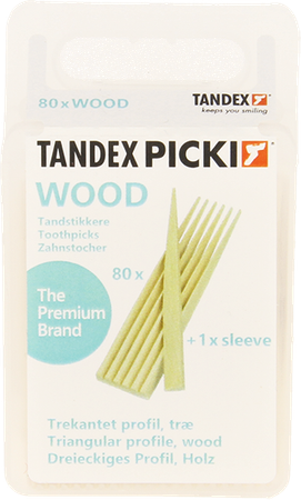 Tandex Toothpicks Wood 80 2
