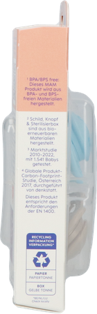 Mam Supreme Fopspeen Silicone Pure 0-6m Blue 2 3