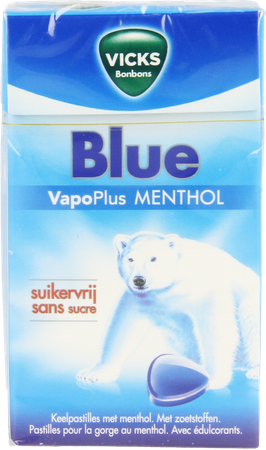 Vicks Past Blauw Z/suiker 40g Box 2