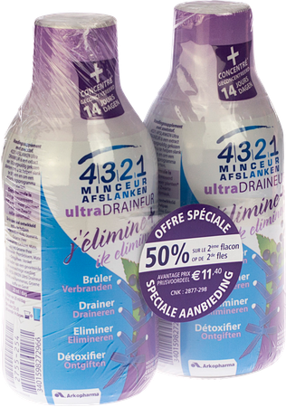 4321 Ultra Draineur Zwarte Aalbes 2x280ml Promo