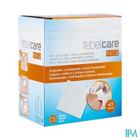 Febelcare Med2 Compr.n/adh. Ster. 5,0x 5,0cm 25x1