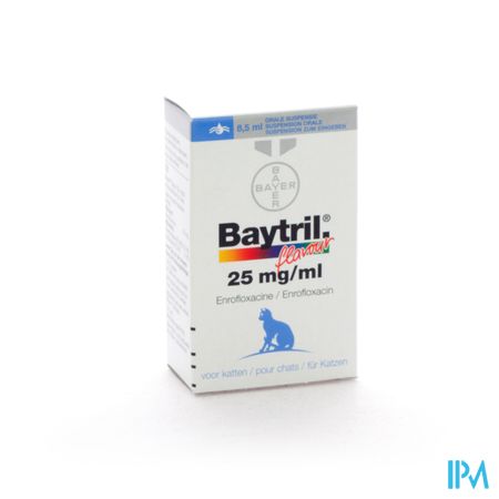 Baytril Flavour 25mg/ml Oral Susp Chat 8,5ml 1