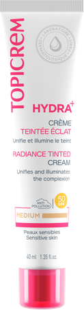 Topicrem Hydra+ Cr Teintee Eclat Medium 40ml Nf 5