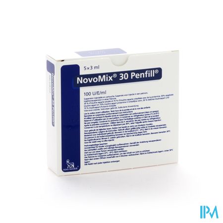 Novomix 30 Penfill 5 X 3ml 100 U/ml 1
