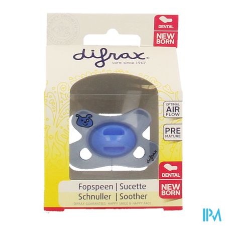 Difrax Fopspeen Newborn Dental Sil Boy -2/2m 1 796 4