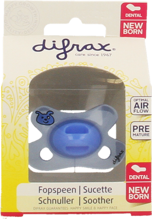 Difrax Fopspeen Newborn Dental Sil Boy -2/2m 1 796 4