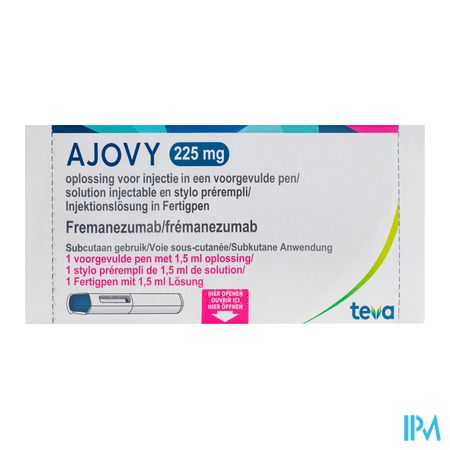 Ajovy 225mg Opl Inj Voorgevulde Pen 1 1