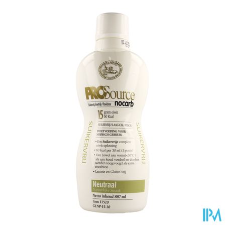 Prosource Nocarb Neutraal 15g Eiwit/30ml Fl 887ml 1