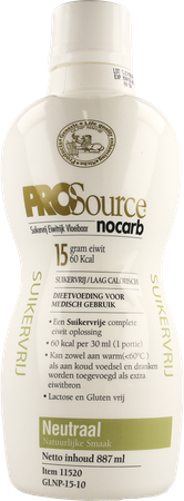 Prosource Nocarb Neutre 15g Protein/30ml Fl 887ml 1