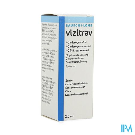 Vizitrav 40mcg/ml Collyre Sol Fl 1 X 2,5ml