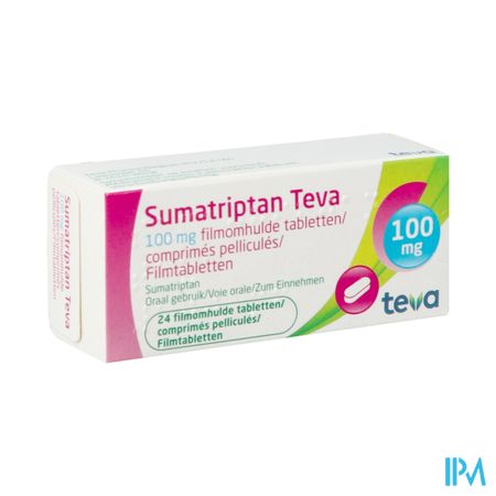 Sumatriptan Teva 100mg Filmomh Tabl 24 X 100mg