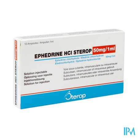 Ephedrine Hcl Amp 10 X 50mg/1ml