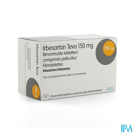 Irbesartan Teva 150mg Comp Pell 98 X 150mg 1