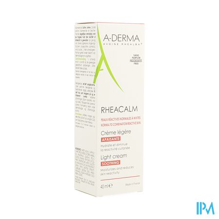 Aderma Rheacalm Cr Apaisante Legere Tube 40ml