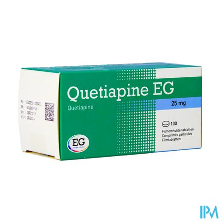 Quetiapine EG Comp Pell 100X25Mg