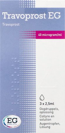 Travoprost EG 40Mcg/Ml Oogdruppels Opl Fl 3X2,5Ml 2