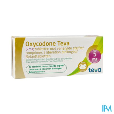 Oxycodone Teva 5mg Verlengde Afgifte Comp 30