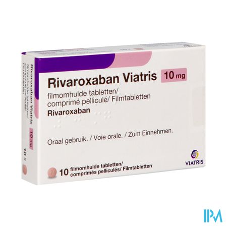 Rivaroxaban Viatris 10mg Comp Pell 10