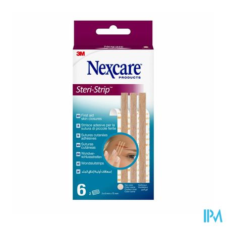 Nexcare 3m Steri-strip Wondsluit. Beige 6mmx75mm 6 3