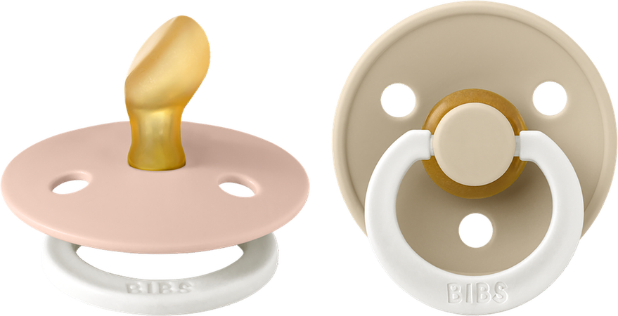 Bibs 1 Fopspeen Anatomic Glow Duo Vani/blush