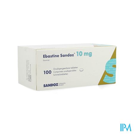 Ebastine 10mg Sandoz Comp Odt 100 X 10mg