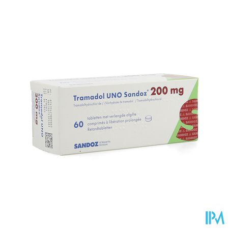 Tramadol Uno Sandoz Tabl Verlengd Werking 60x200mg