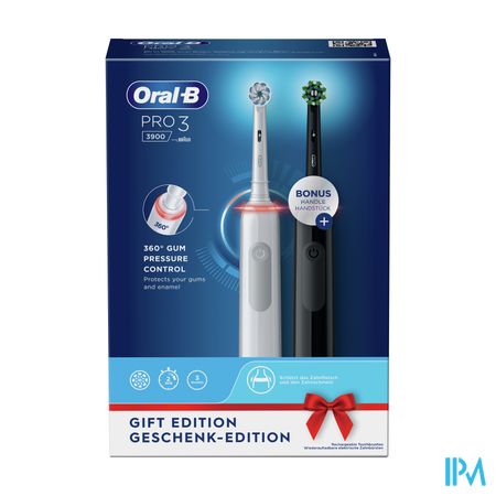 Oral-b Pro3 3900 Duo White Black Eb60+eb50brb Box