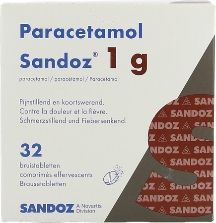 Paracetamol 1g Sandoz Bruistabletten 32 1